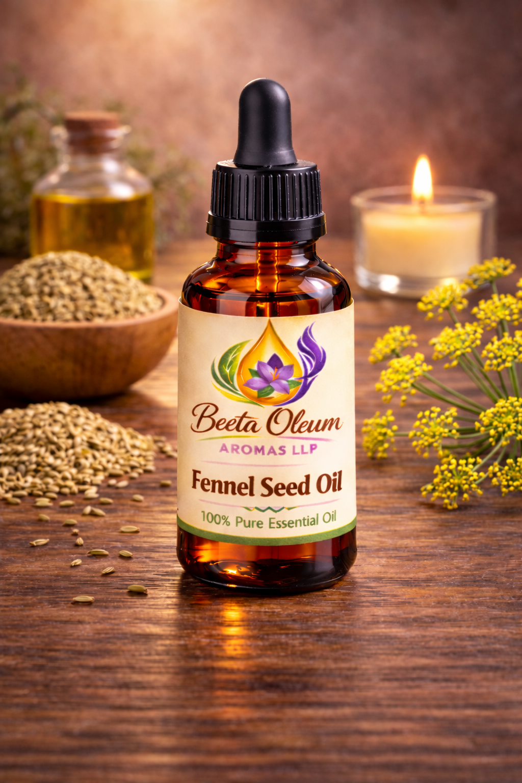 Fennel Seed Oil Bottle